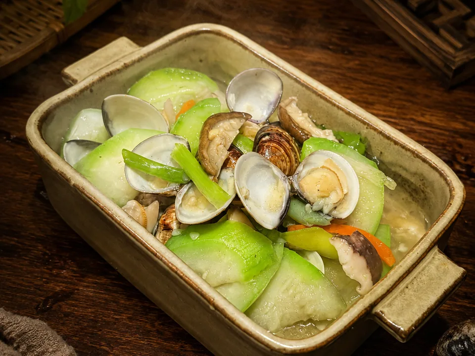 絲瓜炒蛤蠣
