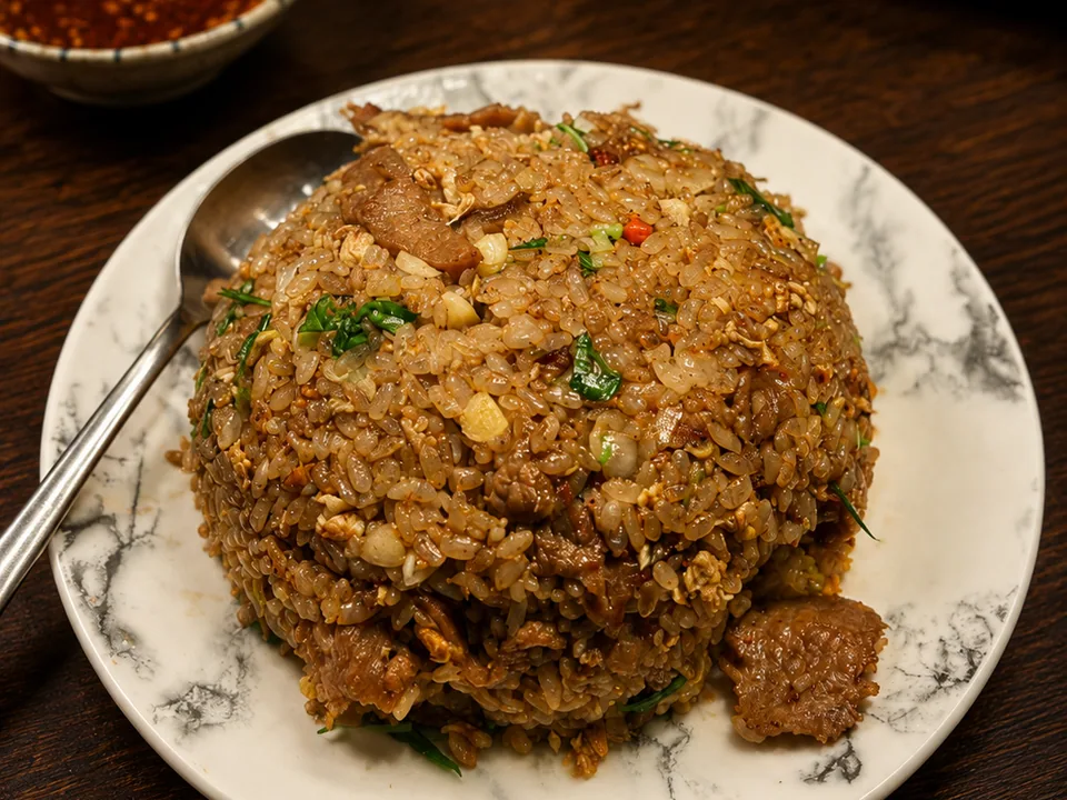 沙茶羊肉炒飯